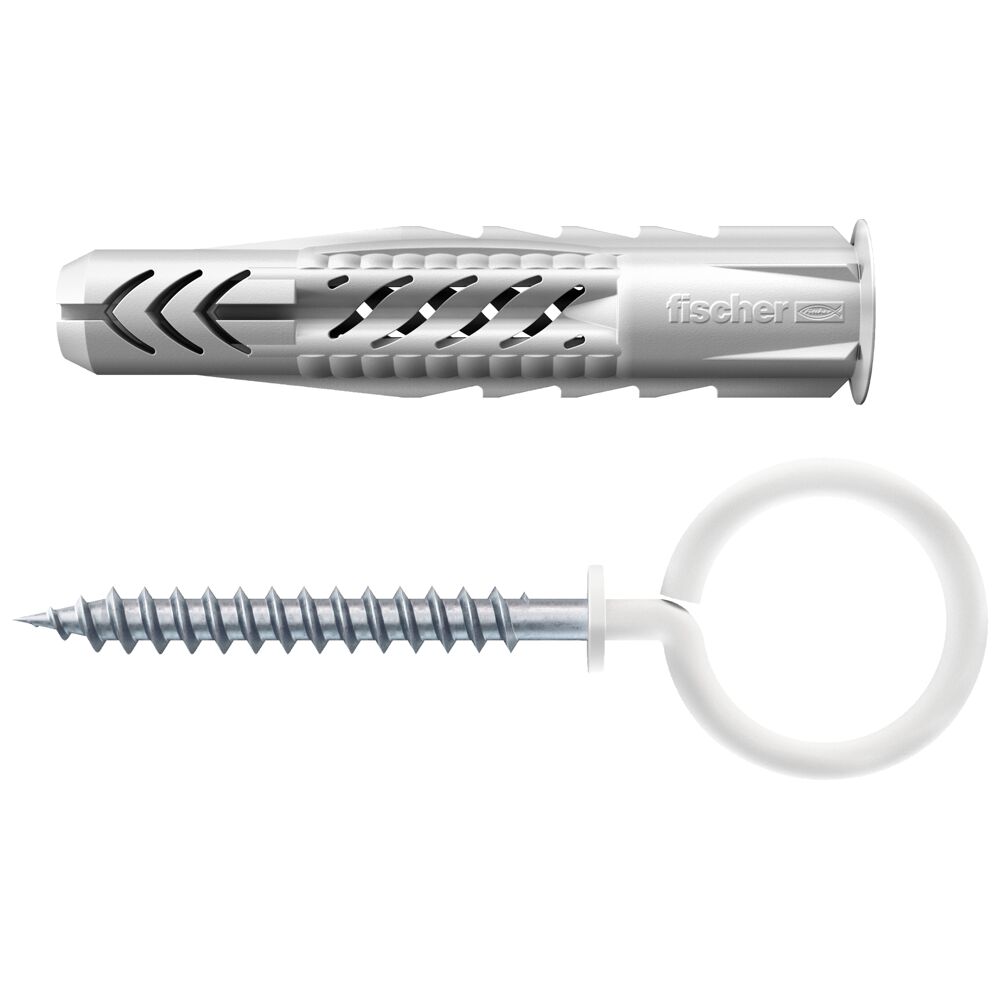 fischer Universeelplug UX 8 x 50 R OH met rand en ooghaak (blister)