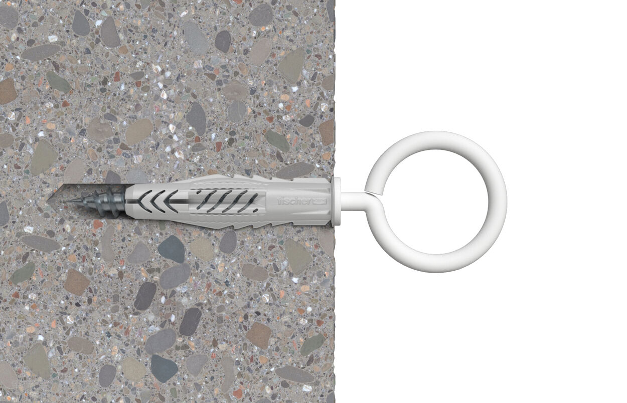 fischer Universeelplug UX 8 x 50 R OH met rand en ooghaak (blister) - Afbeelding 3