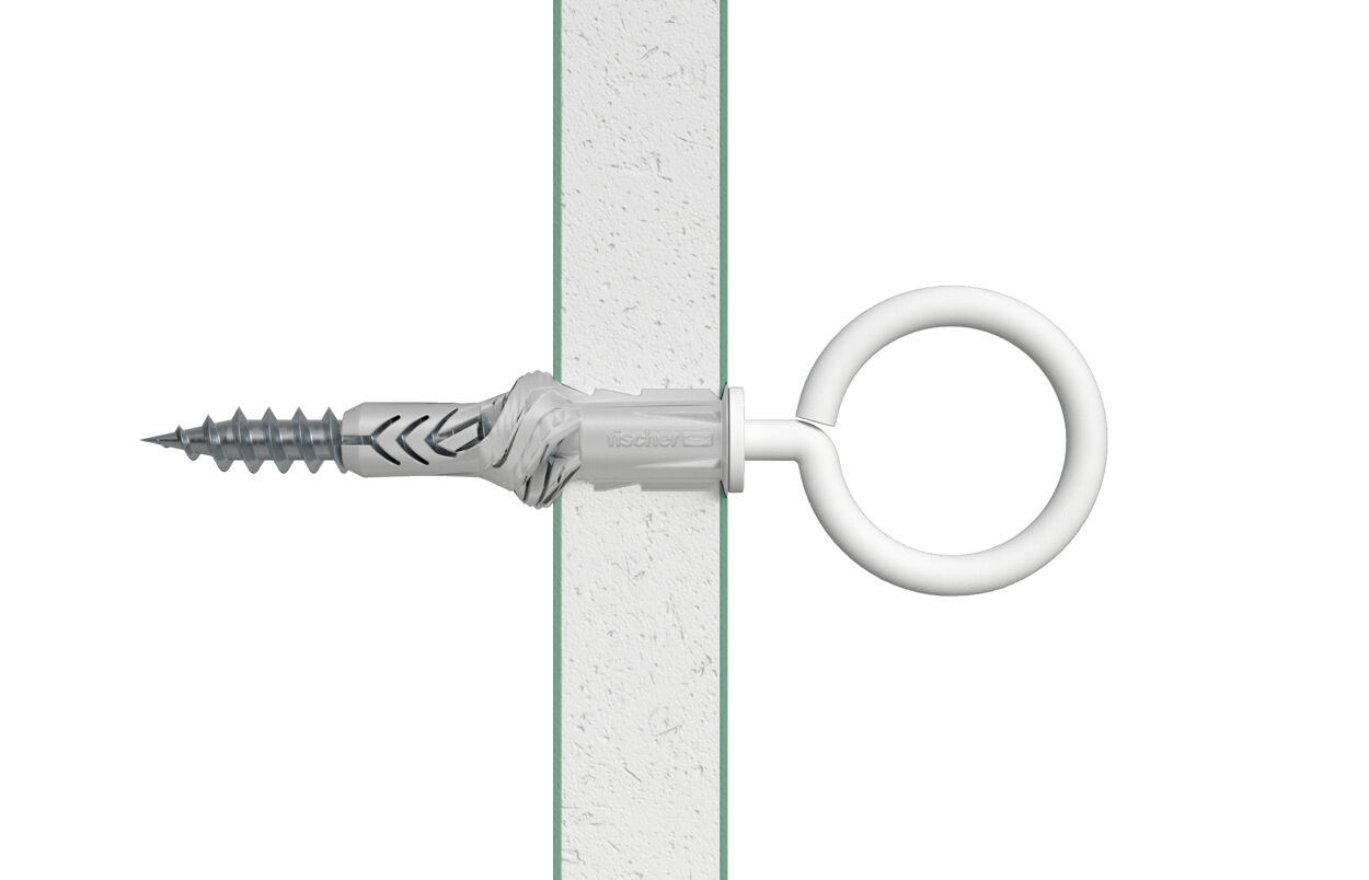 fischer Universeelplug UX 8 x 50 R OH met rand en ooghaak (blister) - Afbeelding 4