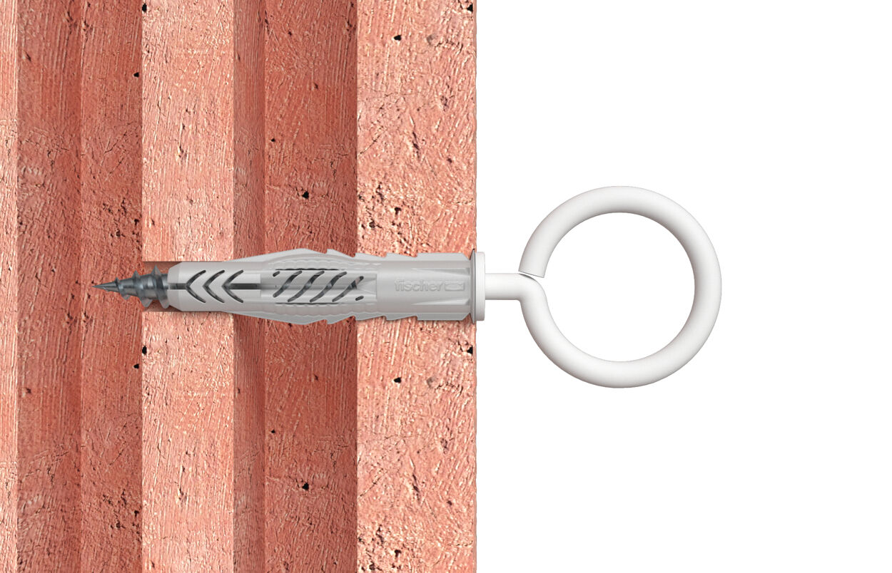 fischer Universeelplug UX 8 x 50 R OH met rand en ooghaak (blister) - Afbeelding 5