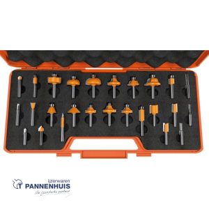 CMT 26-delige frezenset in oranje opbergkoffer, HW S=8mm Z2