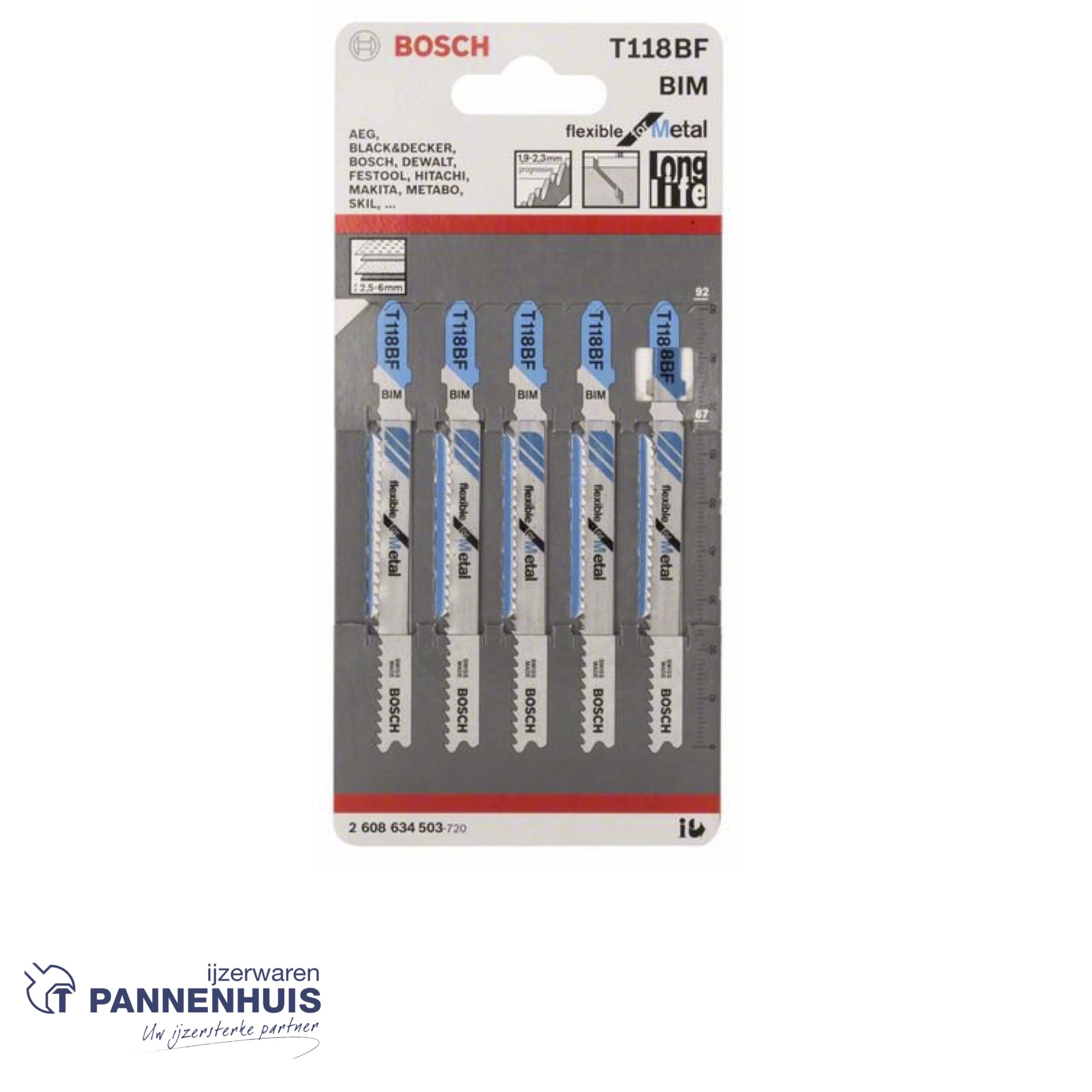 Bosch Decoupeerzaagblad T121 BF speed thick metal