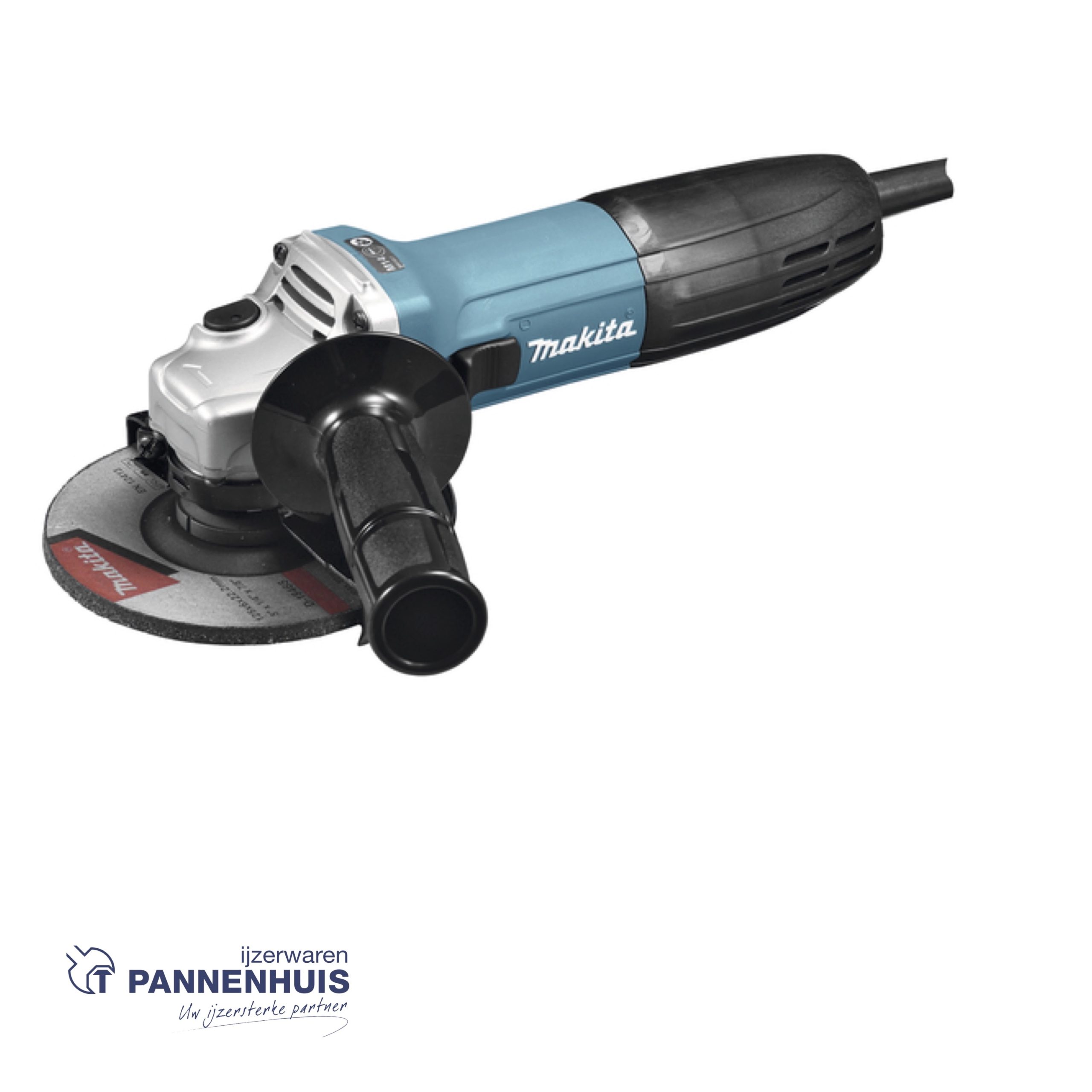 Makita GA5030RK Haakse slijper 720W 125mm met heropstartbeveiliging