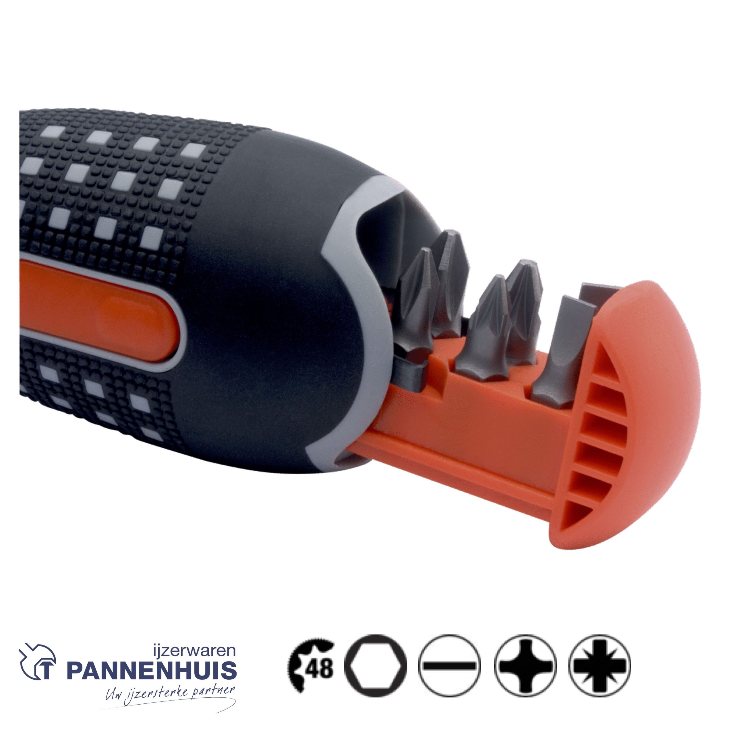 Bahco Ratelschroevendraaier 1/4" met bithouder 125 mm - Afbeelding 2