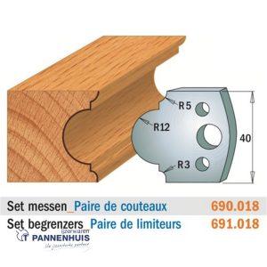 CMT Profielmessen I=40x4mm 2 stuks nr.018