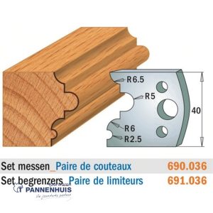 CMT Profielmessen I=40x4mm 2 stuks nr.036
