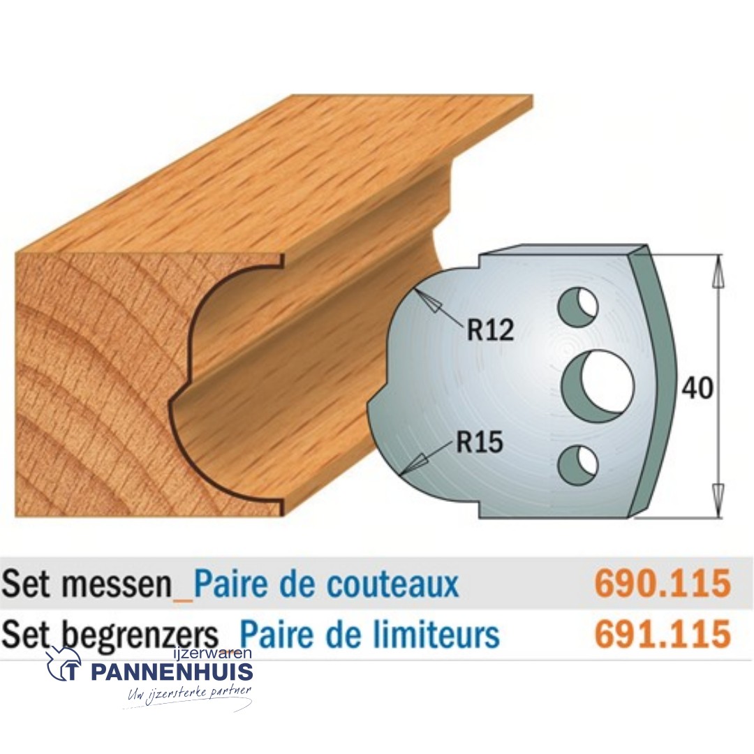 CMT Profielmessen I=40x4mm 2 stuks nr.115