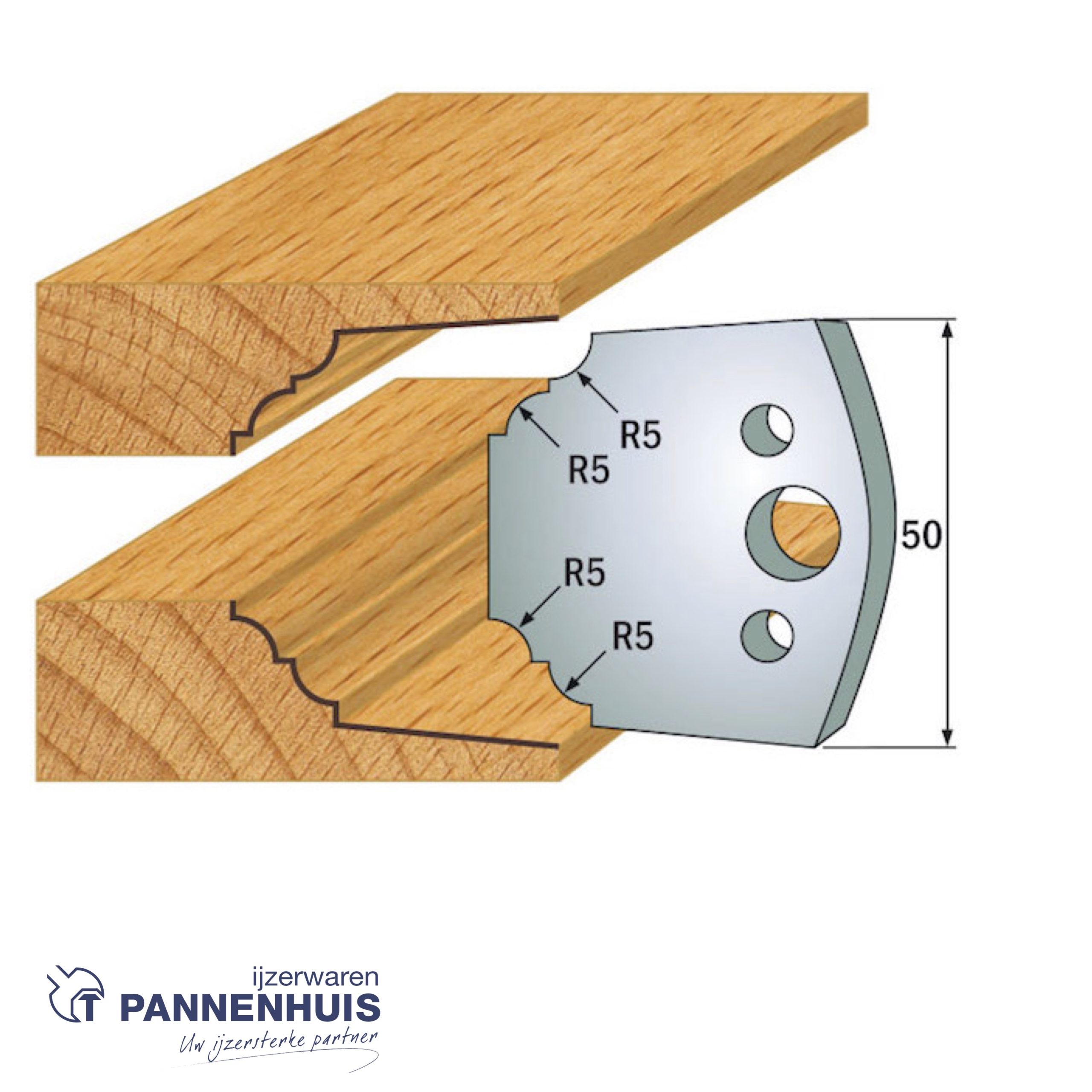 CMT Profielmessen I=50x4mm 2 stuks nr.580