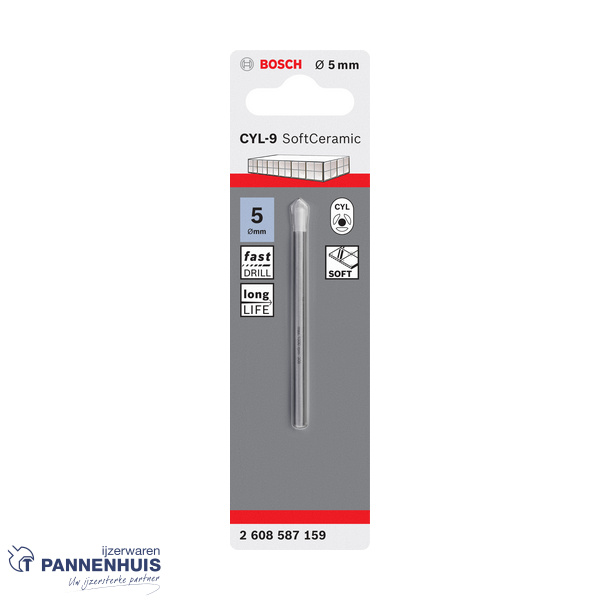 Bosch Tegelboor CYL-9 SoftCeramic, 5 x 70 mm - Afbeelding 2