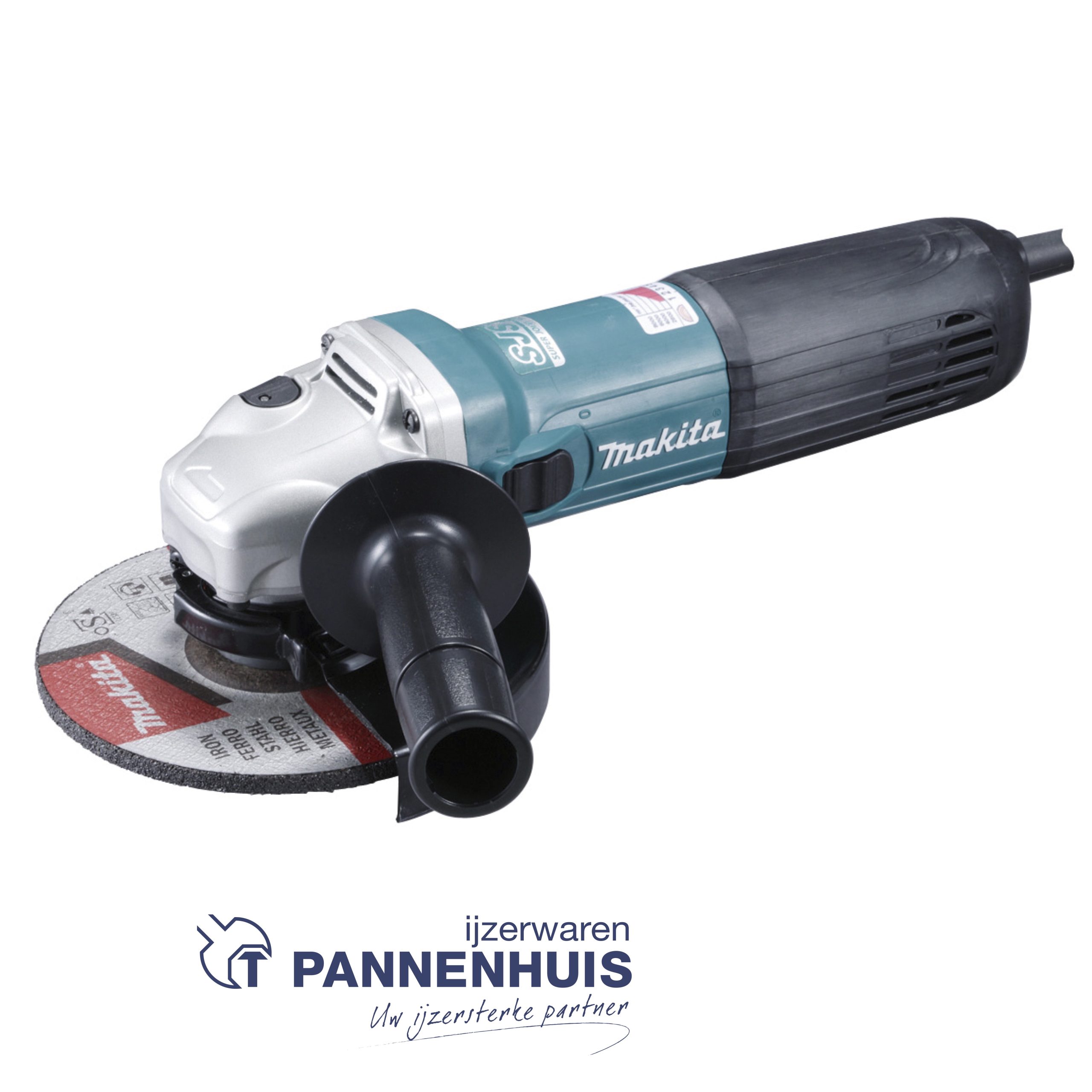 Makita GA6040C Haakse slijper 150mm 1400W met heropstartbeveiliging, regelbaar toerental, SJSII.