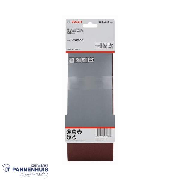 Bosch Schuurband X440 100x610 K120 BFW 3 St. - Afbeelding 2