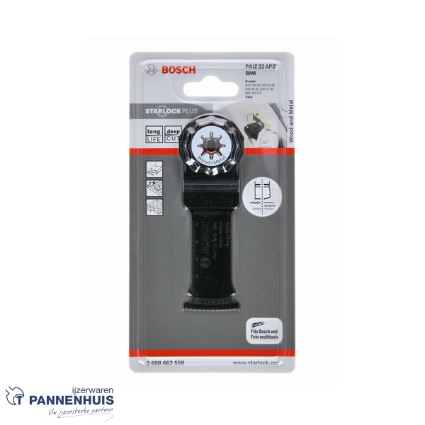 Bosch Starlock Plus PAIZ 32 APB BIM Hout + metaal 32x60 - Afbeelding 2