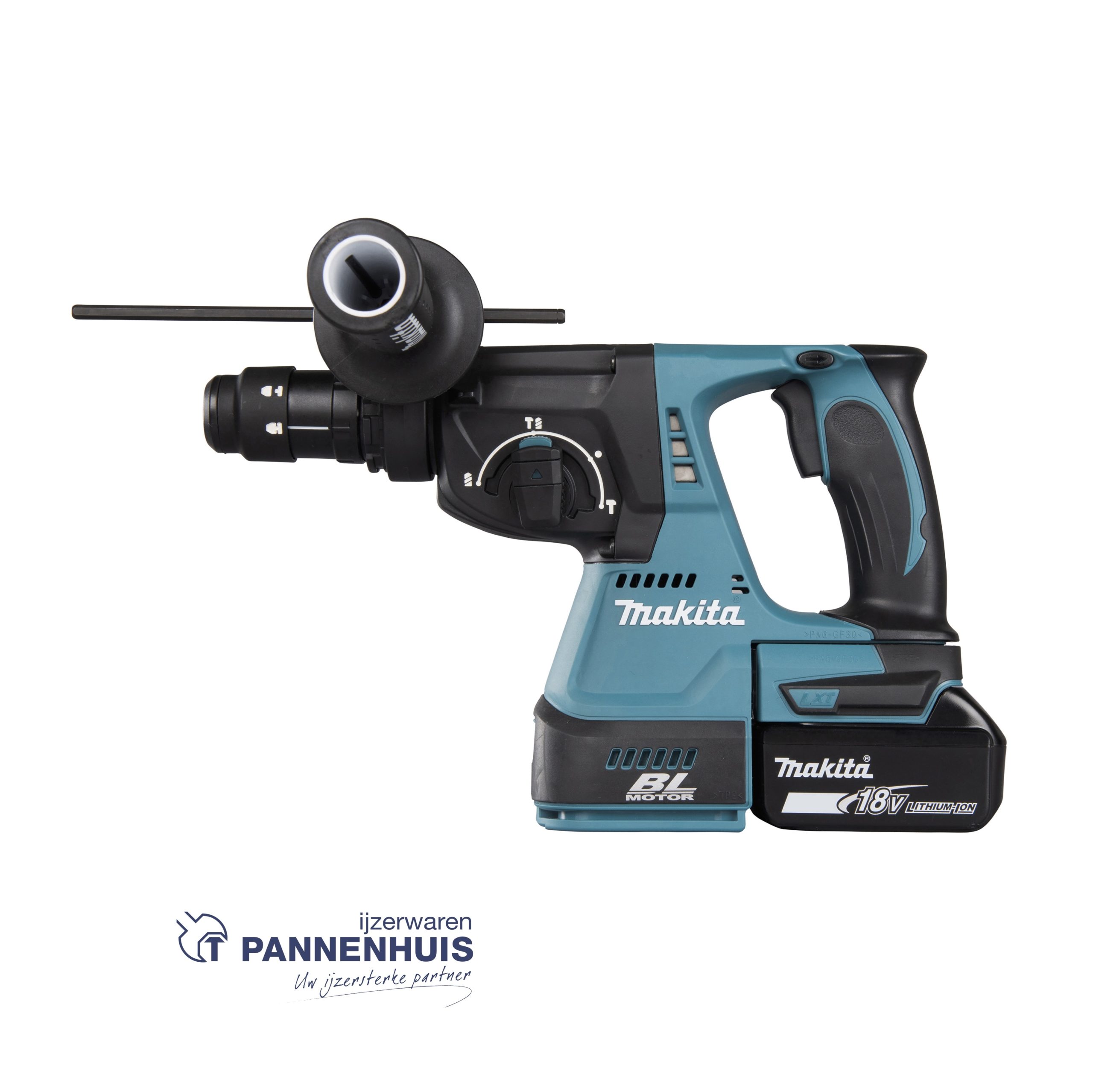 Makita DHR243T1J Accu SDS+ combihamer 24mm LXT 18V (1 accu zonder lader) - Afbeelding 4