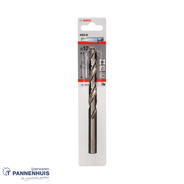 Bosch Metaalboor HSS-G, DIN 338, 12 x 101 x 151 mm - Afbeelding 2