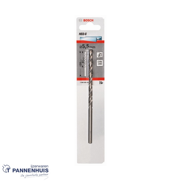 Bosch Metaalboor HSS-G, DIN 340, 5,5 x 91 x 139 mm - Afbeelding 2