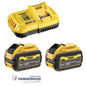 Dewalt DCB118X2 XR FLEXVOLT Accu starterspakket 2x 9.0Ah accu’s + snellader