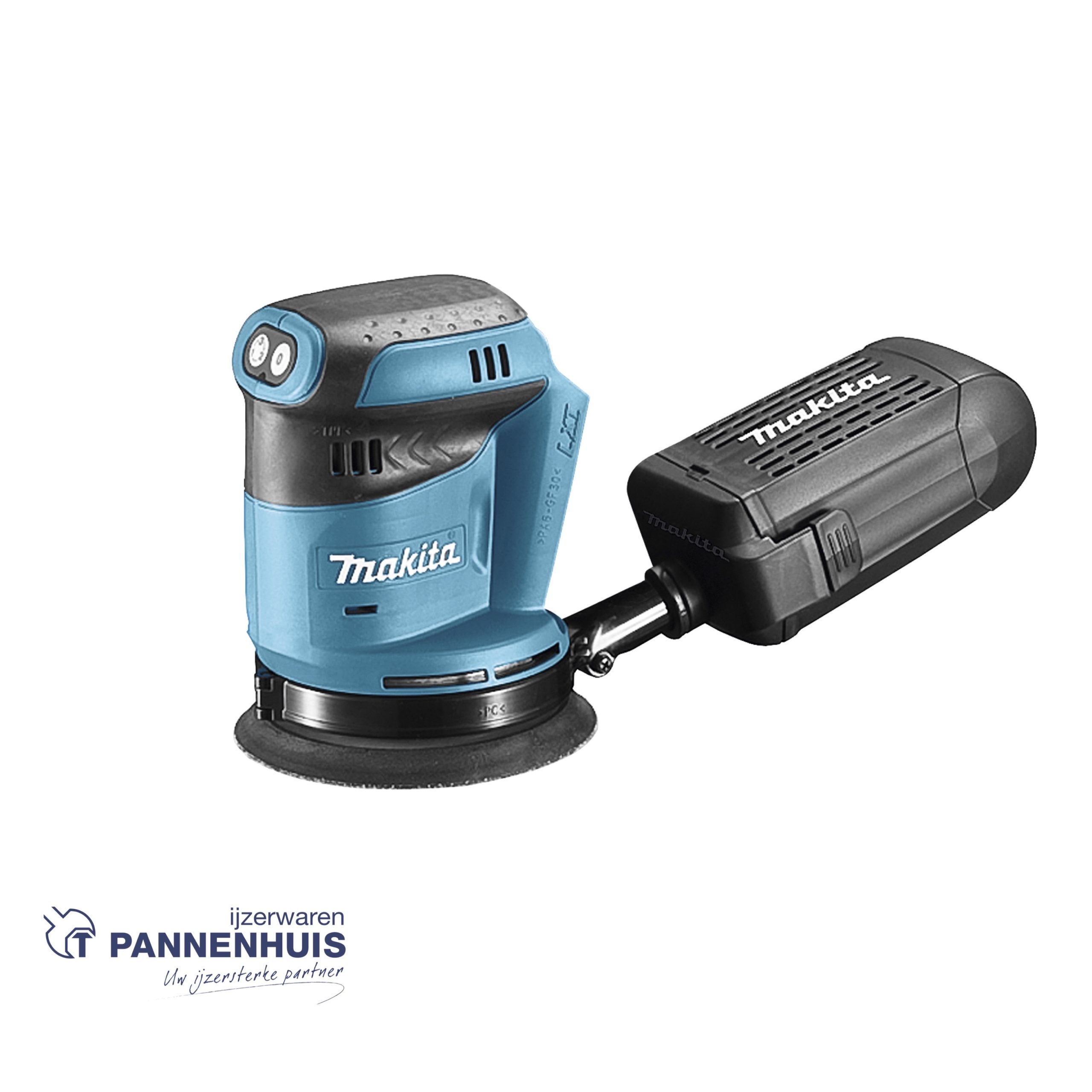 Makita DBO180ZJ Accu excen schuurm. 125mm LXT 18V (zonder accu's noch lader)