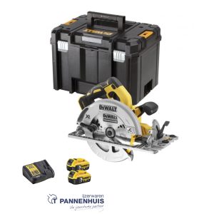 Dewalt DCS572P2 18V XR Brushless 184mm Cirkelzaag – 2x 5.0Ah in TSTAK koffer