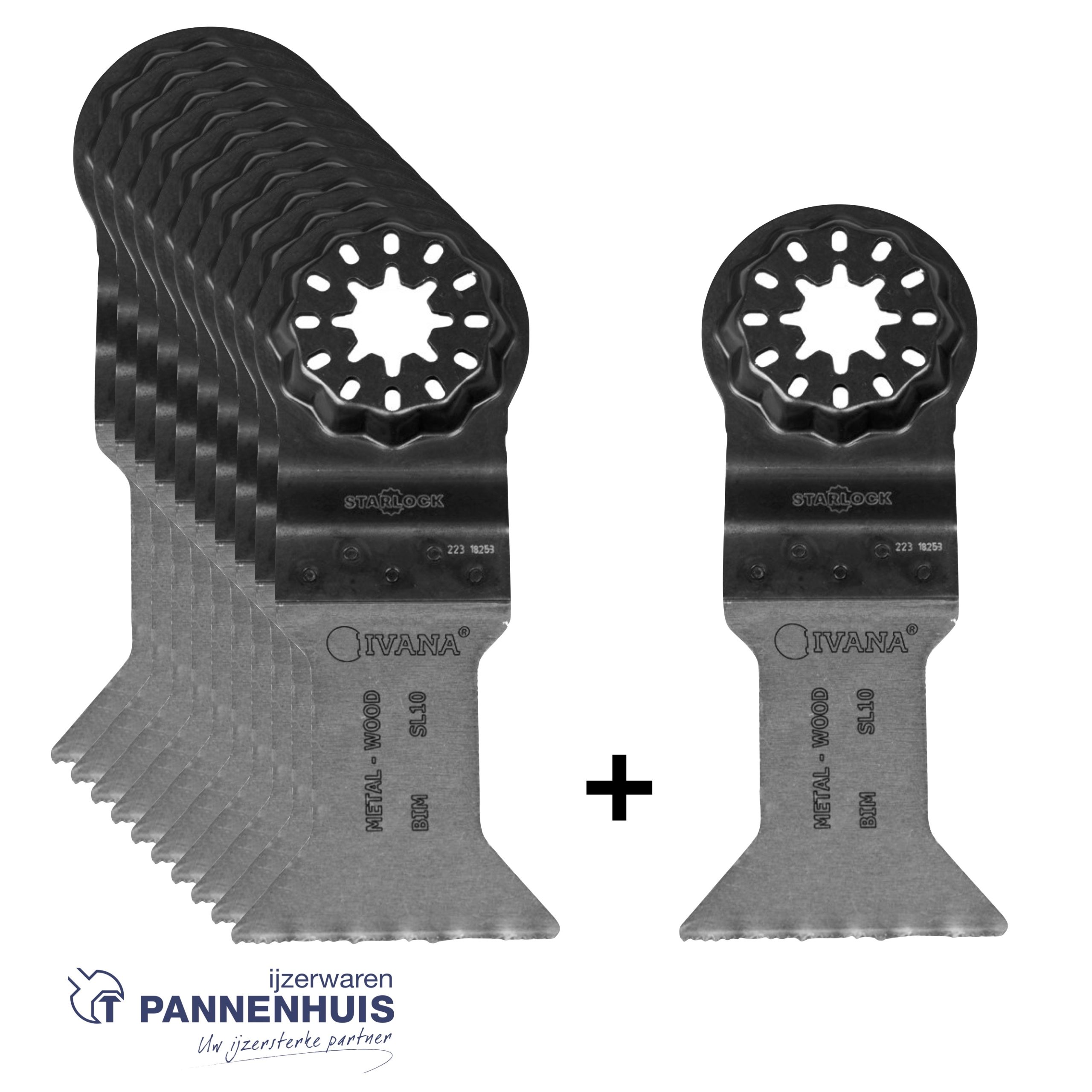 Ivana segmentzaagblad SL10 Bi-metaal 44x55mm 10 +1 Gratis - Afbeelding 2