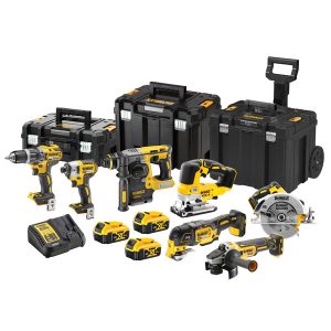 Dewalt DCK755P3T 18V XR Brushless 7-delige in TSTAK + trolley case 3x 5.0Ah