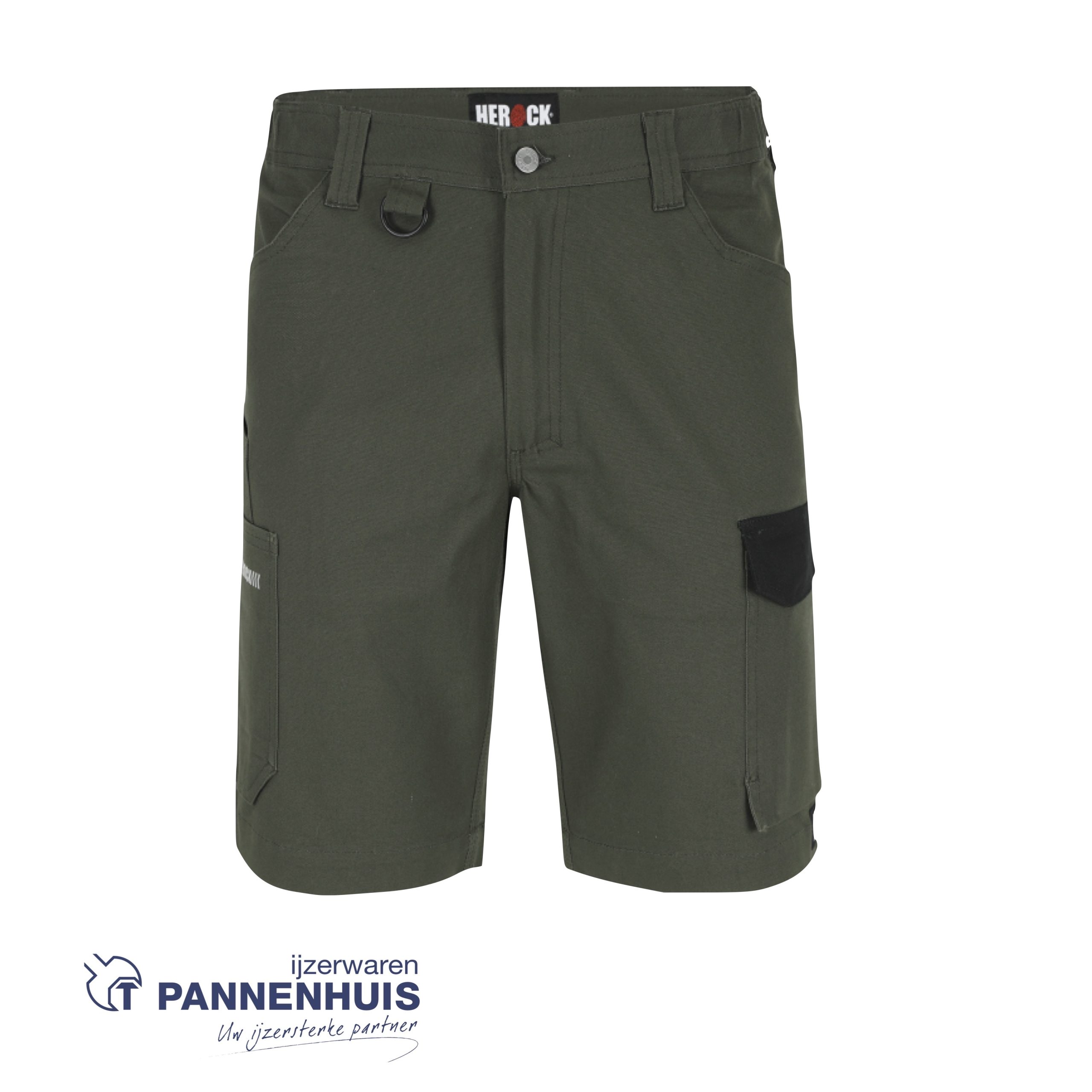 Herock BARGO bermuda Donker Kaki/ Zwart 44