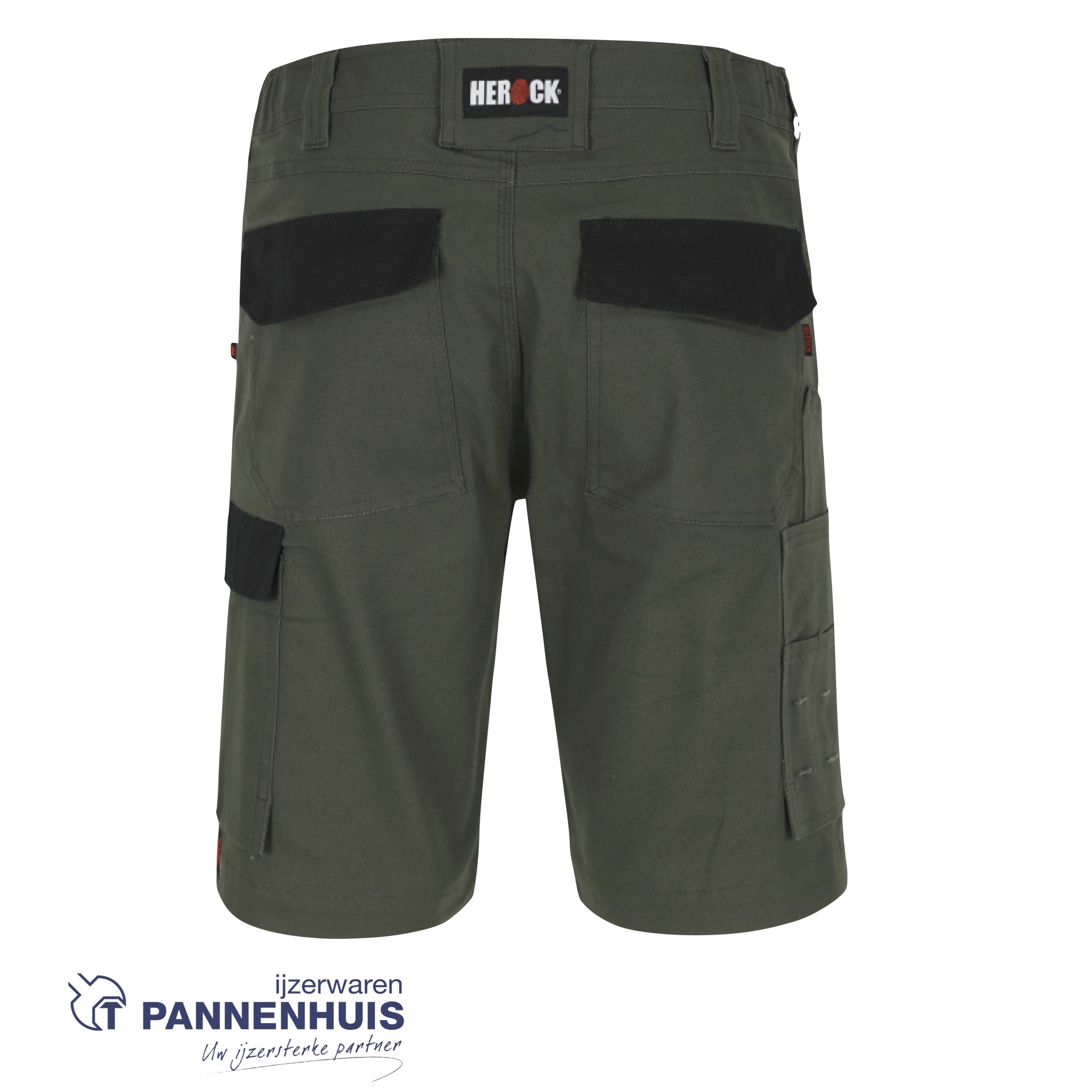 Herock BARGO bermuda Donker Kaki/ Zwart 44 - Afbeelding 4