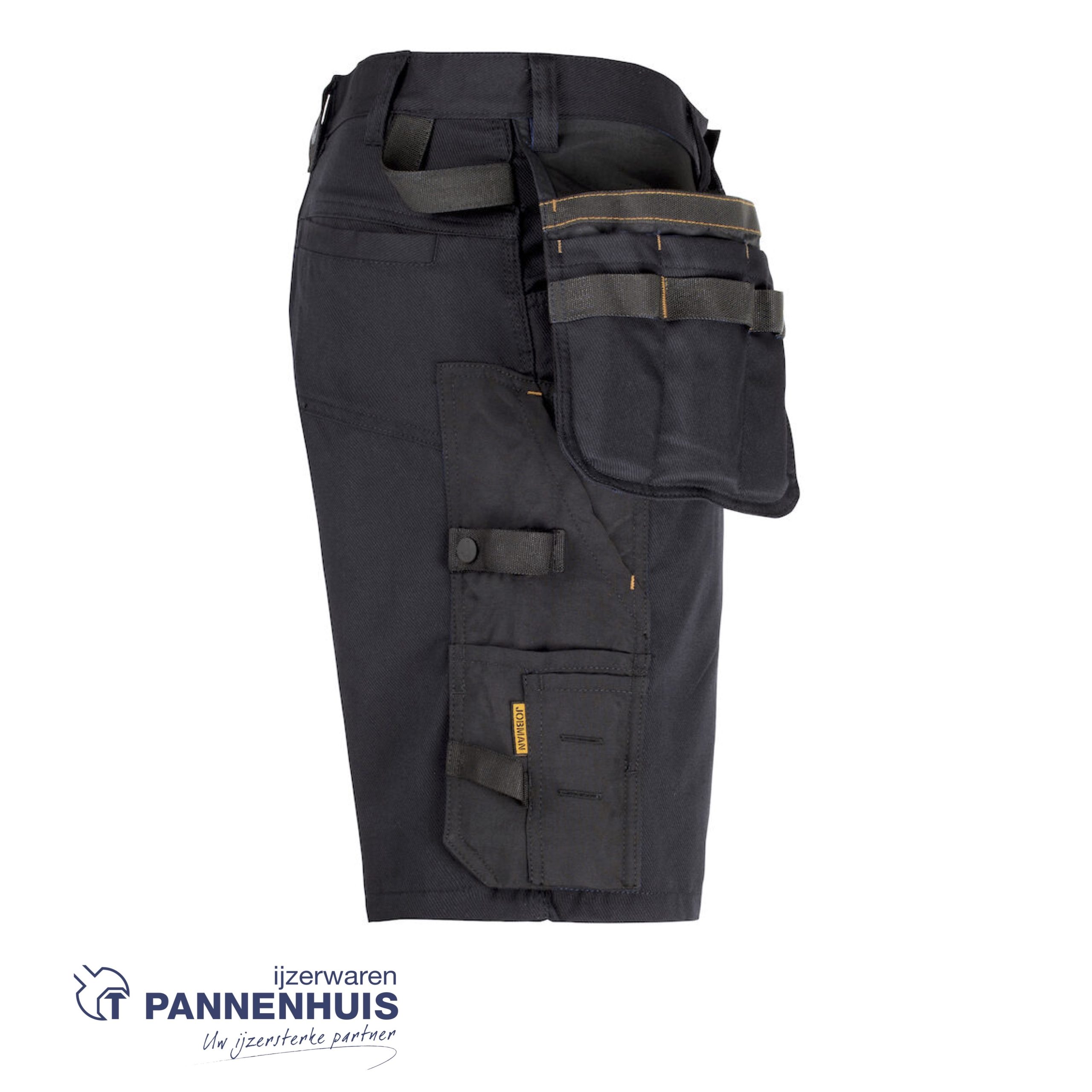 Jobman 2168 Craftsman shorts stretch C58 zwart/zwart - Afbeelding 4