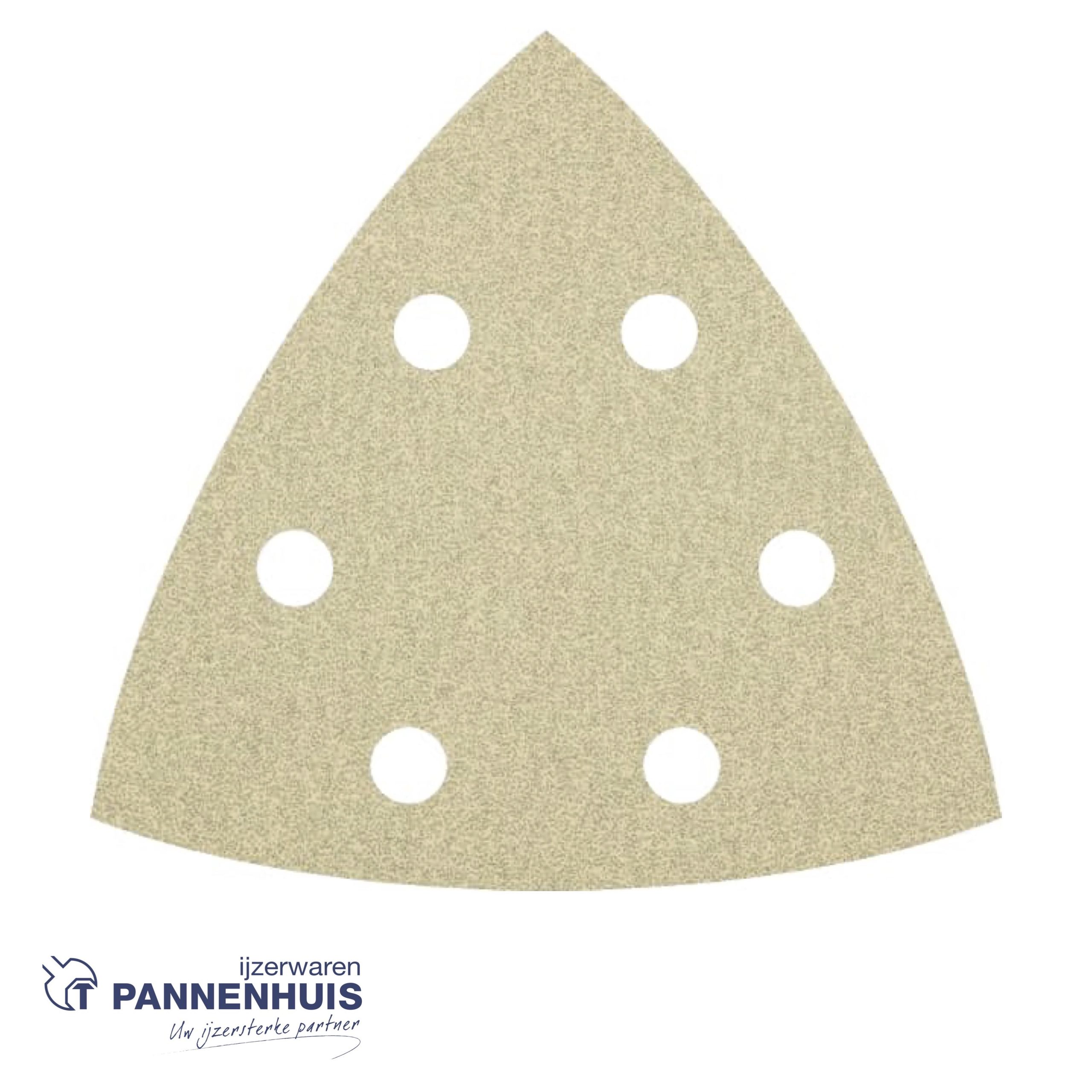 Ivana klittenband driehoek 96mm 6-gats korrel 180 (10 st)