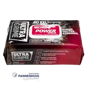 Ultragrime Pro Power Scrub Wipes 80 st per verpakking rood