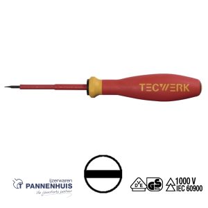 Tecwerk Schroevendraaier SLEUF VDE 3,0 x 100 mm geïsoleerd