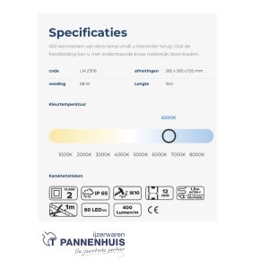 Lumx LED lichtslang 15m – 60led/m – B=12mm