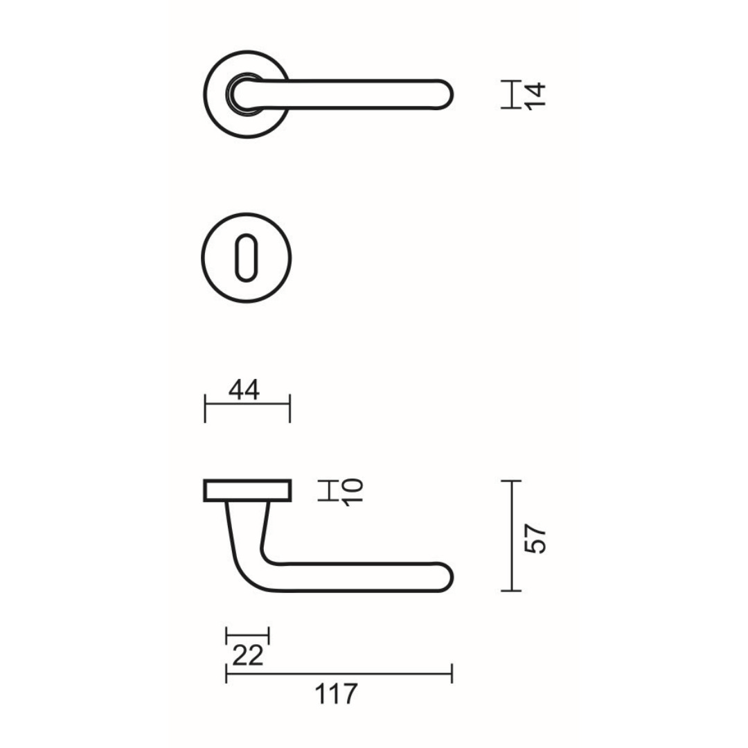 Deurkruk Pro MAGDA INOX LOOK R+E - Afbeelding 2
