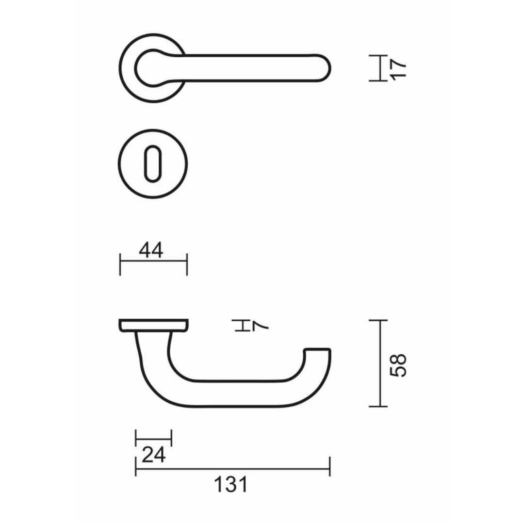 Deurkruk Pro PANDA ALU U R+E - Afbeelding 2