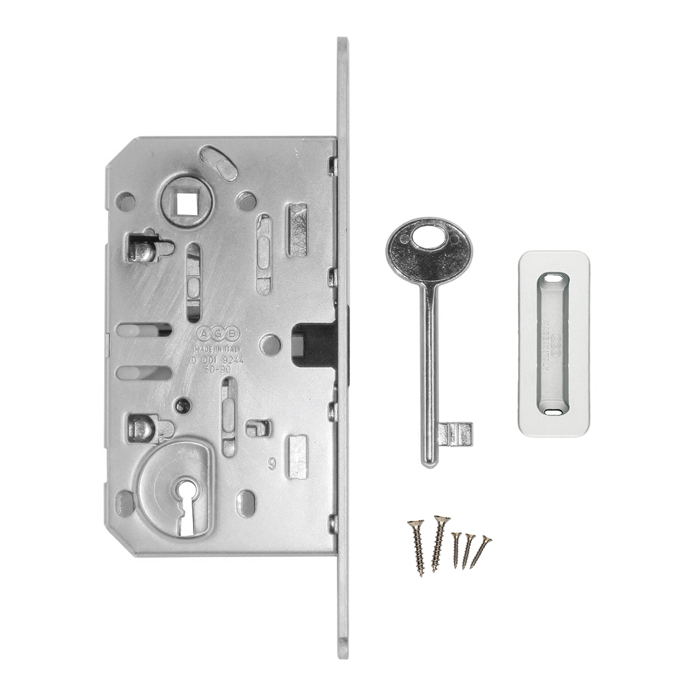 AGB Magneetslot BB 50 / 90 18MM inox look + regelbare tegenplaat