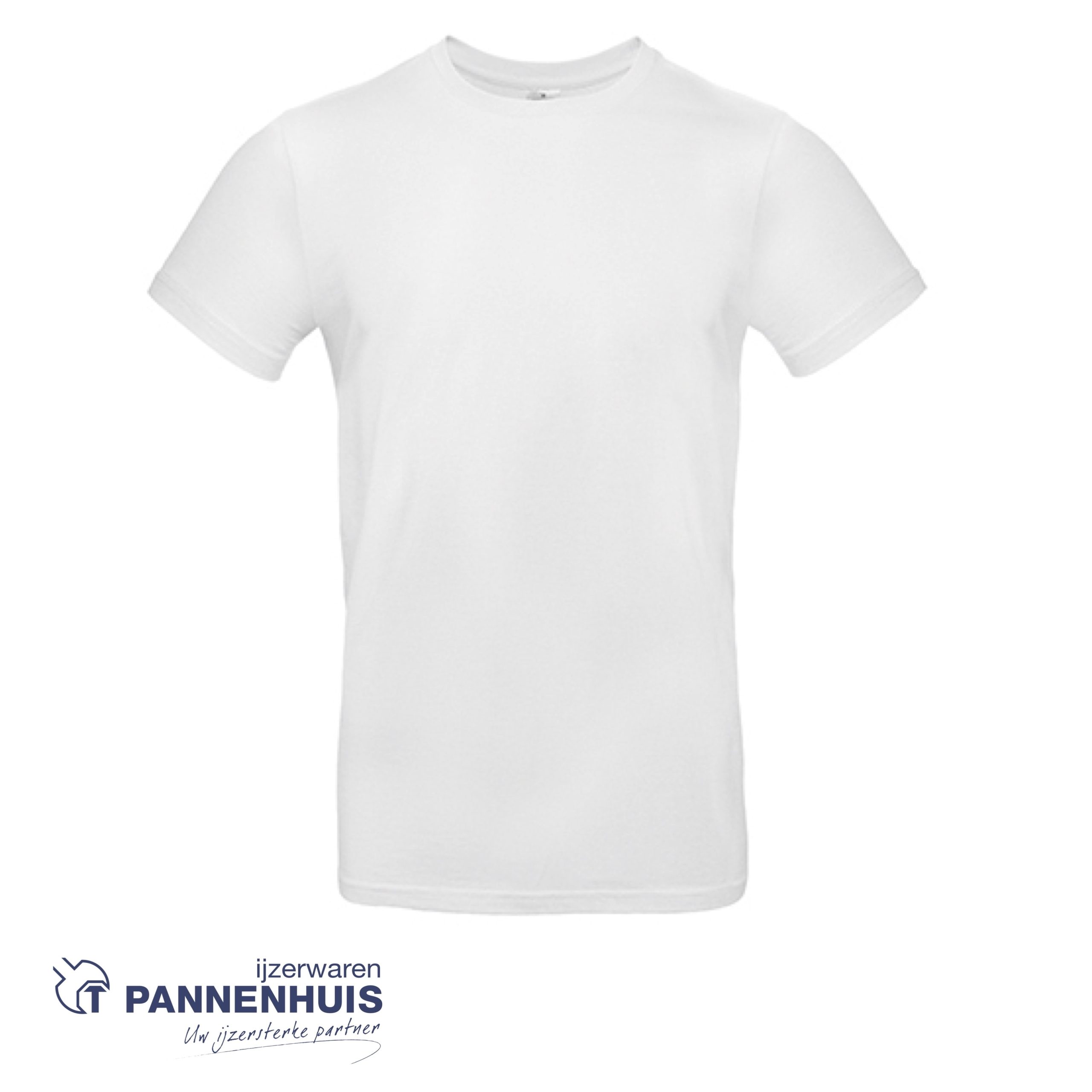 t-shirt O-hals heren wit