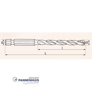 Izar E6.3 schacht universele boor – 1866 – 06,00 mm x L150