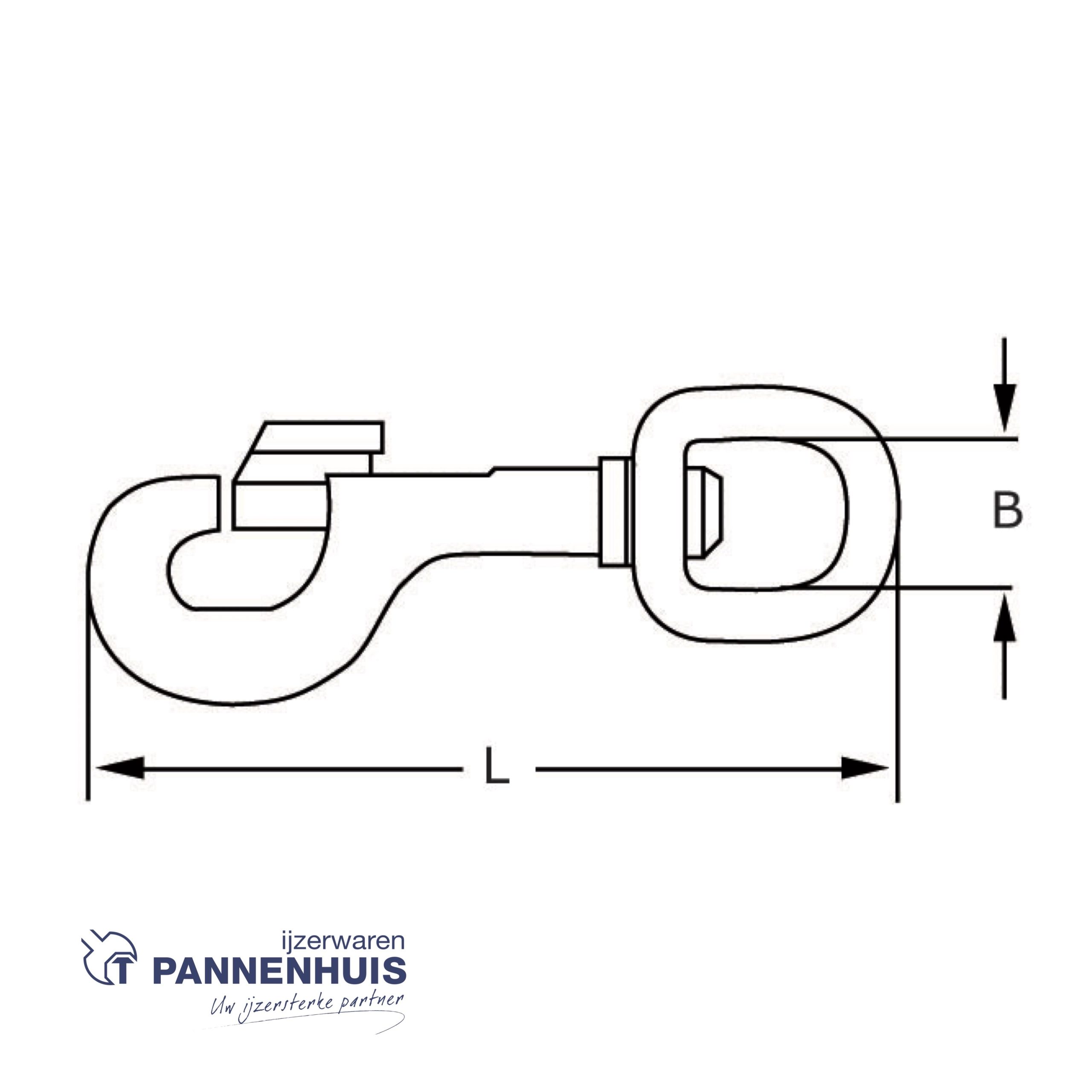 Musketon 78 mm zamac vernikkeld - Afbeelding 2