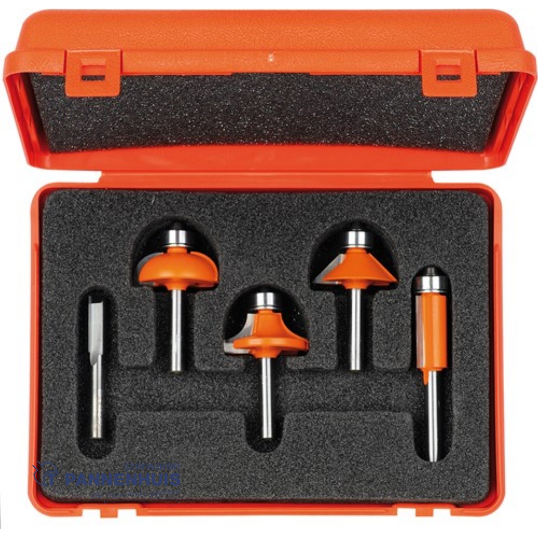 CMT 5-delige frezenset in pvc kistje HW S=8mm 5 profielfrezen