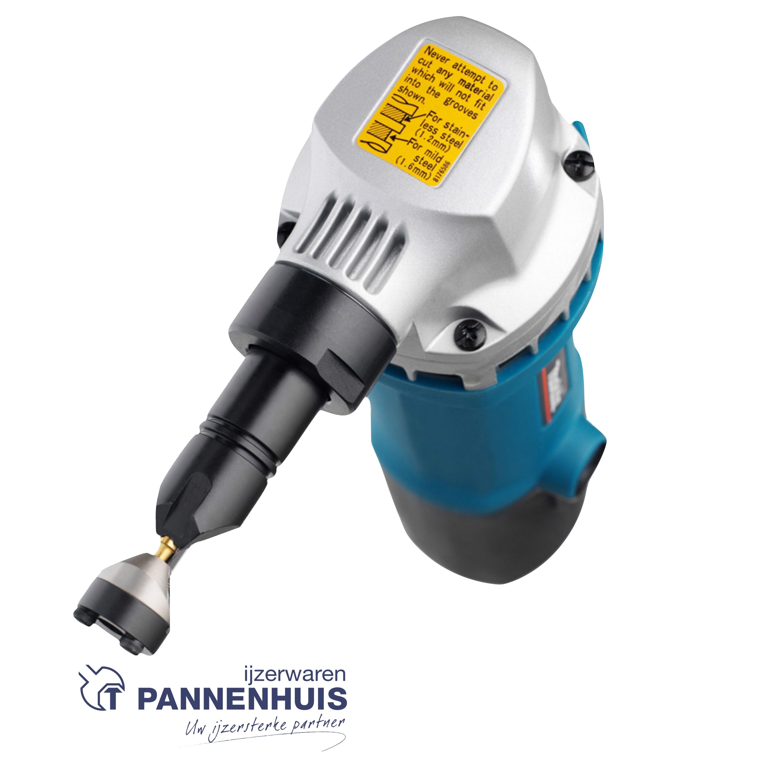 Makita JN1601 knabbelschaar Alu=2,5 mm staal 1,6 mm - Afbeelding 2