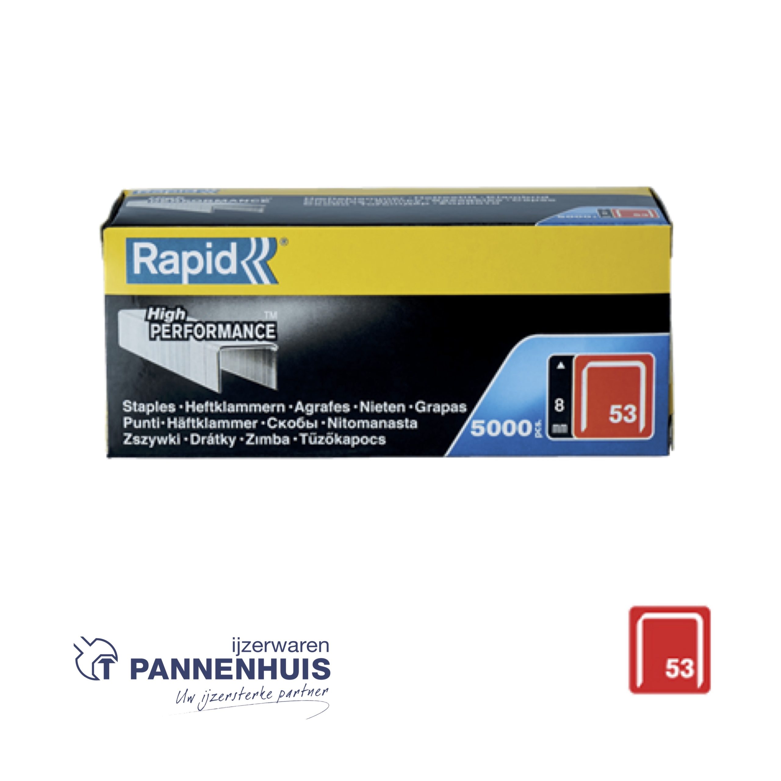 Rapid Nr. 53 dundraadnieten 8 mm (5000 st)