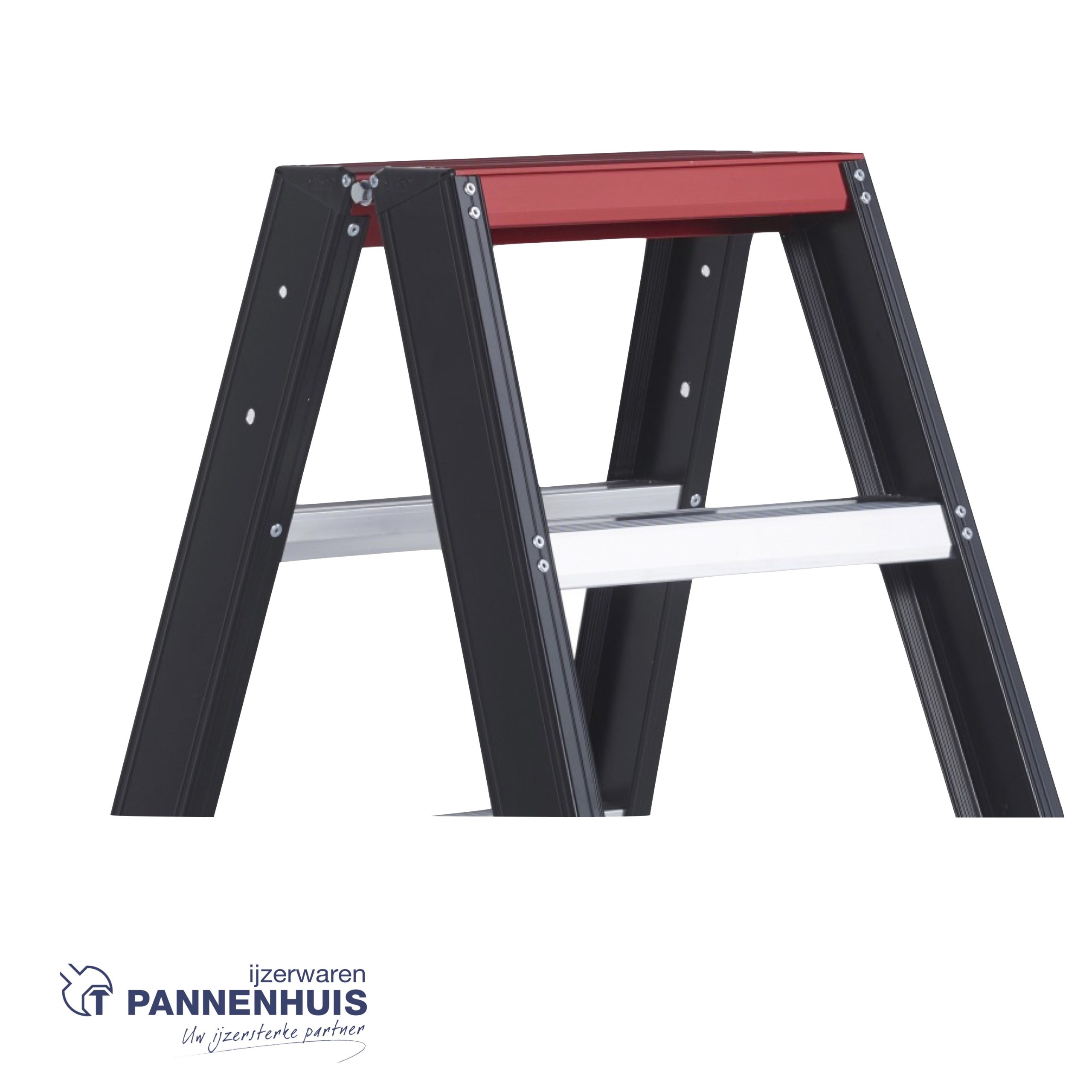 Altrex Taurus dubbele trapladder 2x6 - 140cm - 11,1kg zwart - Afbeelding 3