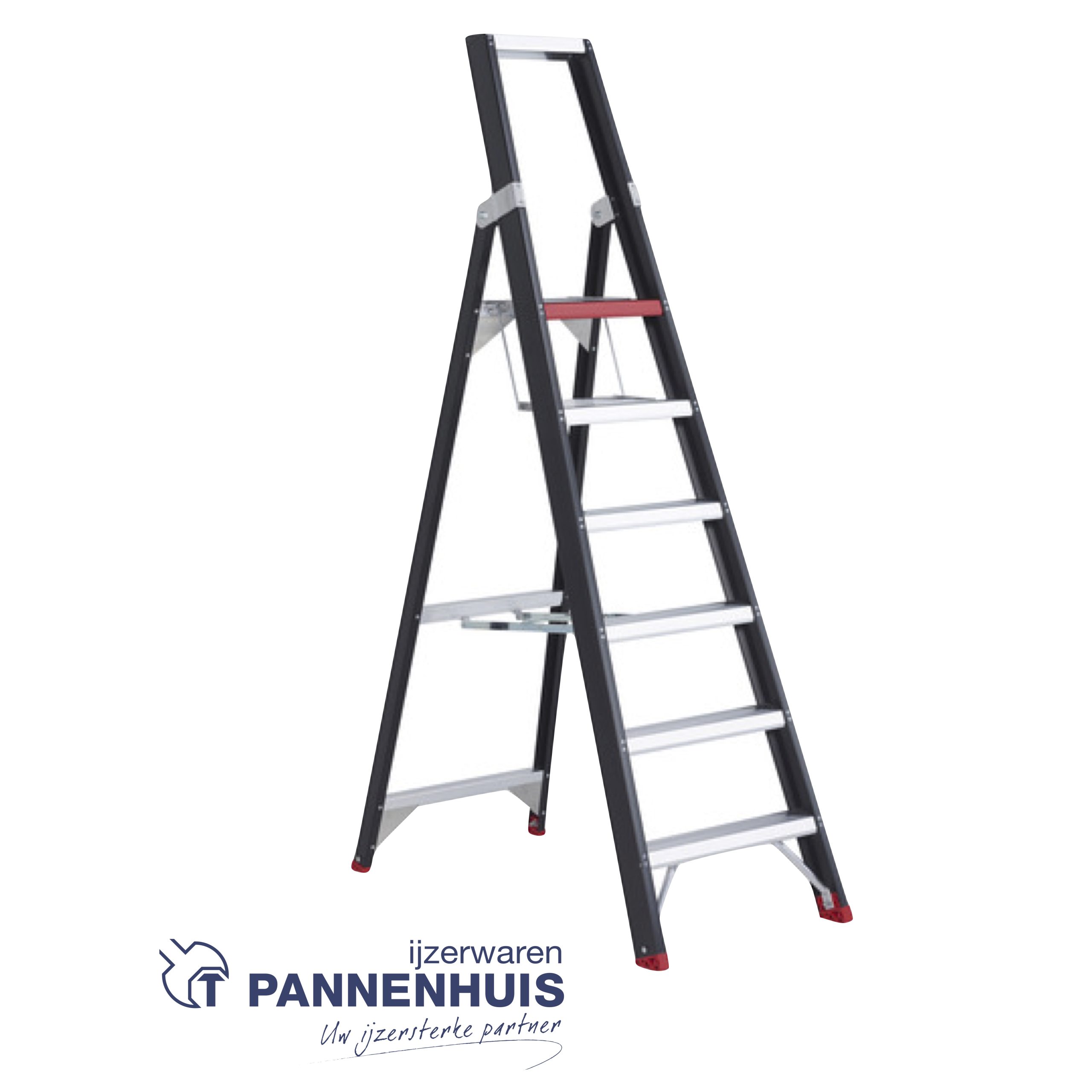 Altrex Taurus trapladder 6 treden - 140cm - 12,1kg zwart