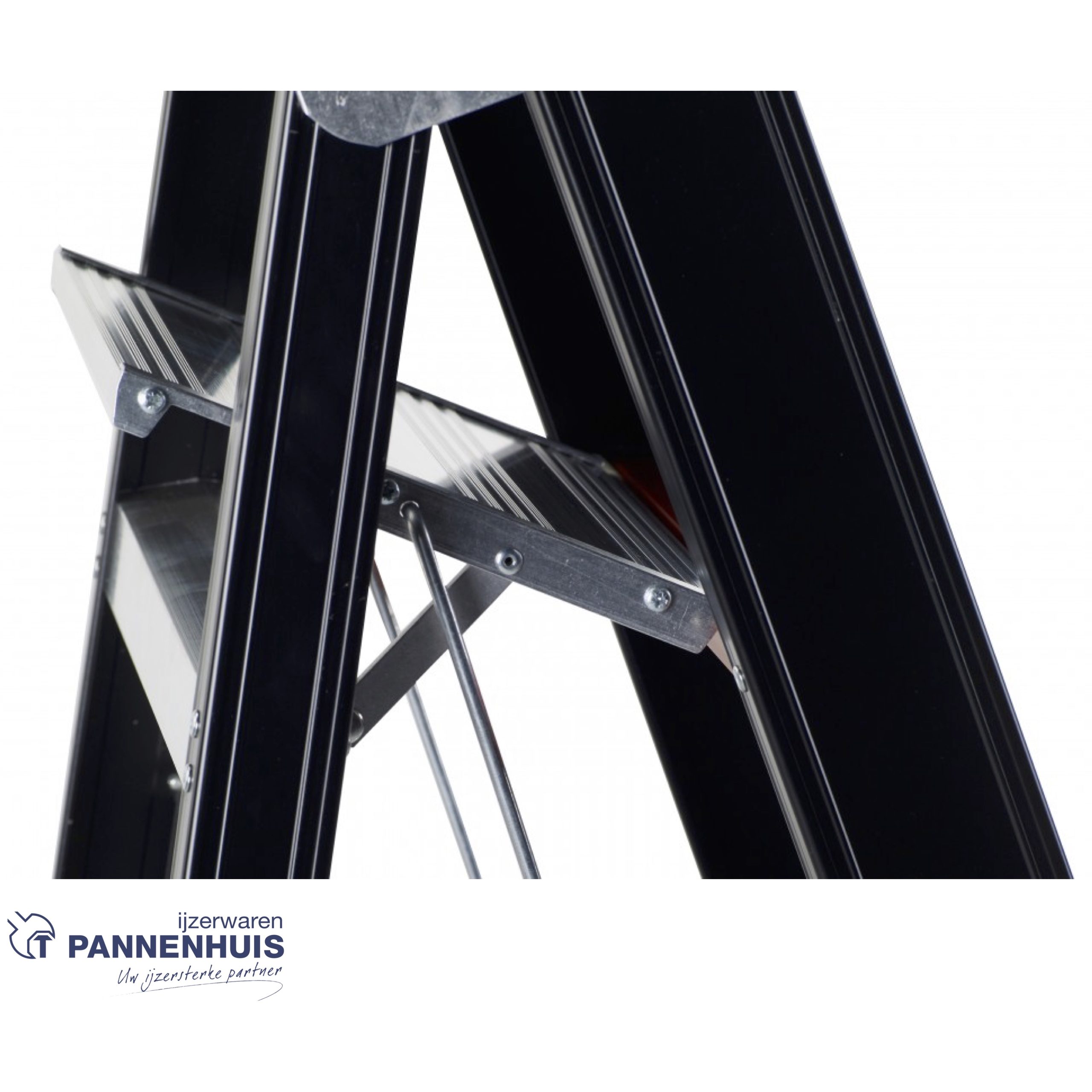 Altrex Taurus trapladder 6 treden - 140cm - 12,1kg zwart - Afbeelding 2