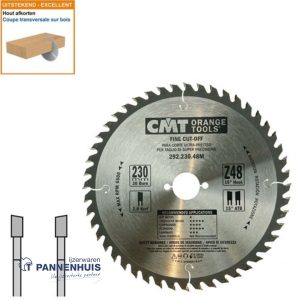 CMT Afkortcirkelzaag HW 230x30x2,8 Z48 Massieve houtsoorten