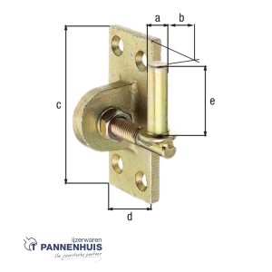 Verstelbare plaatduim 125 d.16×45 TV M16