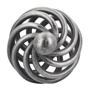 Meubelknop CAGE 34 mm Tinnen antiek (108 7)