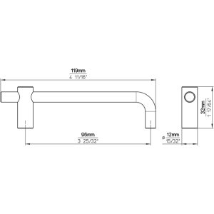 Meubelgreep 96 mm RVS (47 9)
