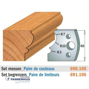 CMT Profielmessen I=40x4mm 2 stuks nr.105
