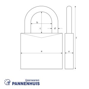 Abus messing cijferhangslot 165/40 – 35020 blister