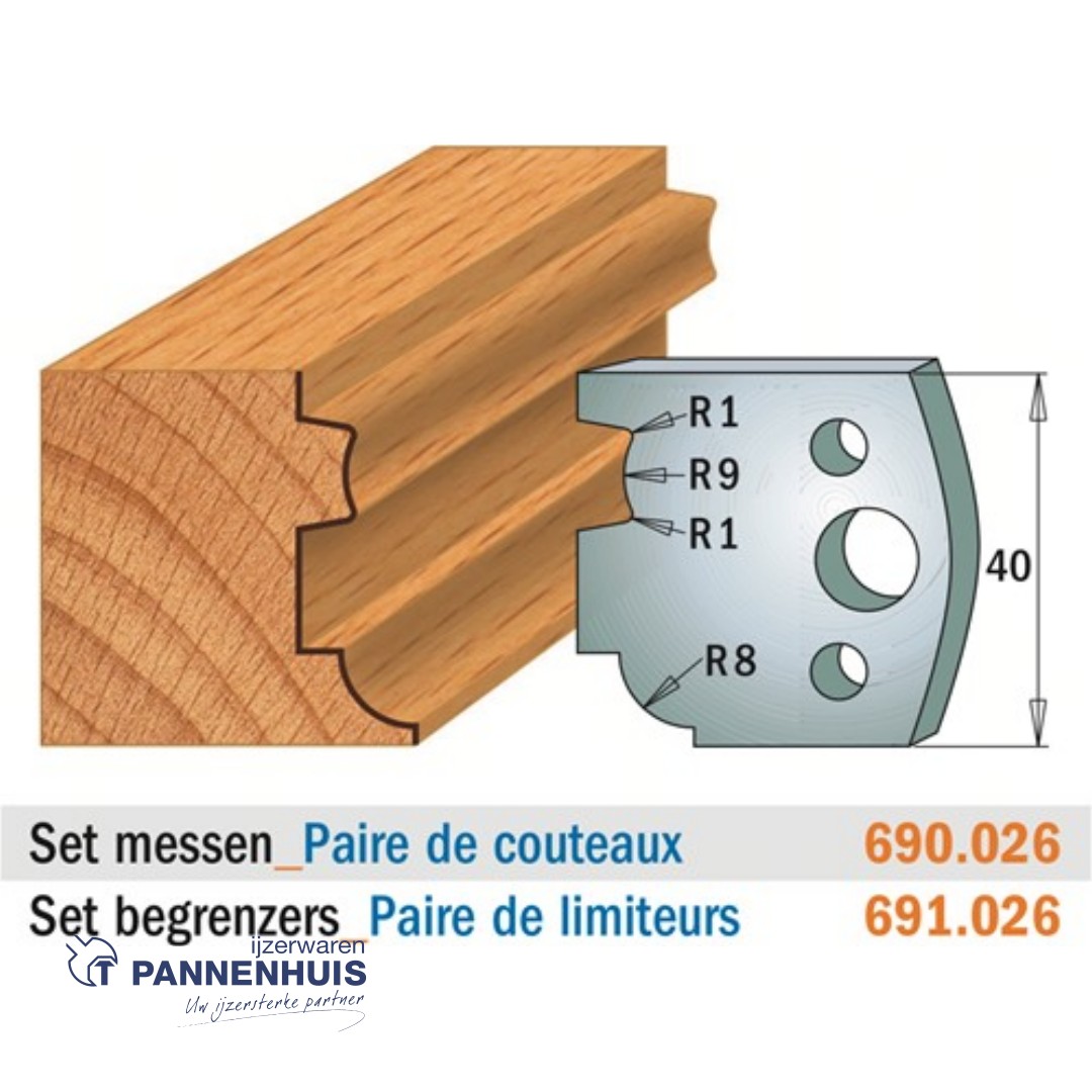 CMT Profielmessen I=40x4mm 2 stuks nr.026